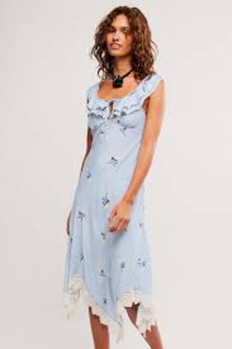 Free People NWOT "Flock Together" Midi Dress Large